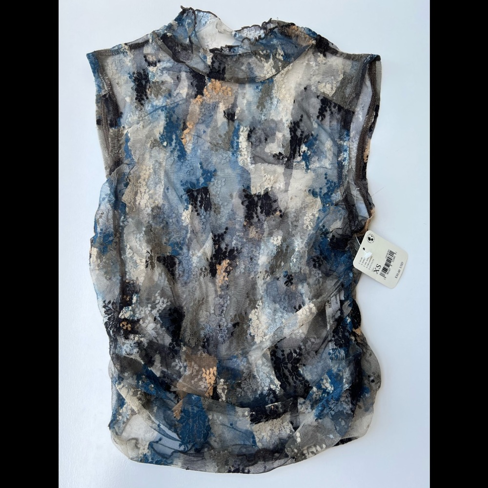Free People Intimately High-Neck Lace Tank Top XS